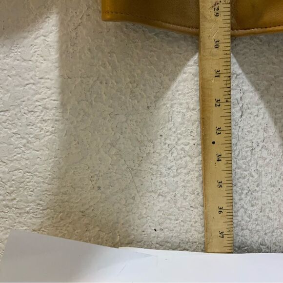 NWOT Massimo Dutti Tan 100% sheep Leather Blazer. Size S - Picture 9 of 10